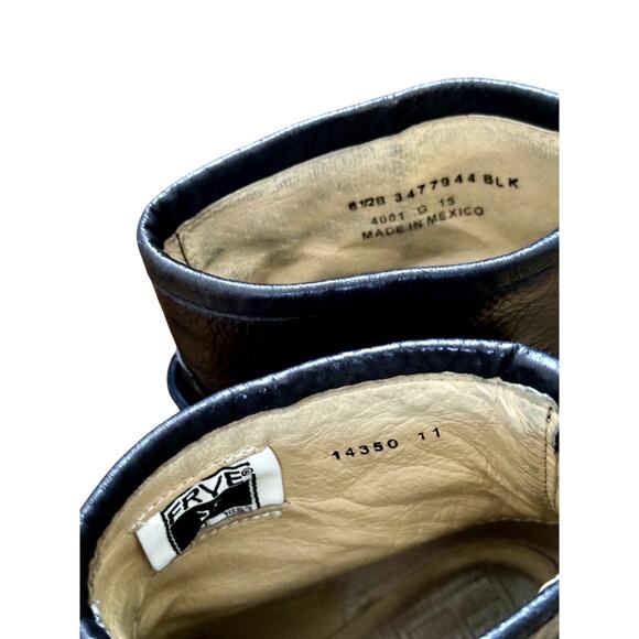 Frye Black Leather Harness Ankle Boots Women’s 6.5B Western Biker - Picture 5 of 9